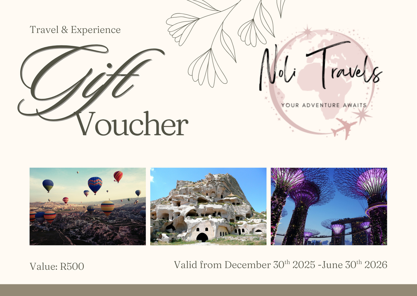 Travel Gift Voucher - R500
